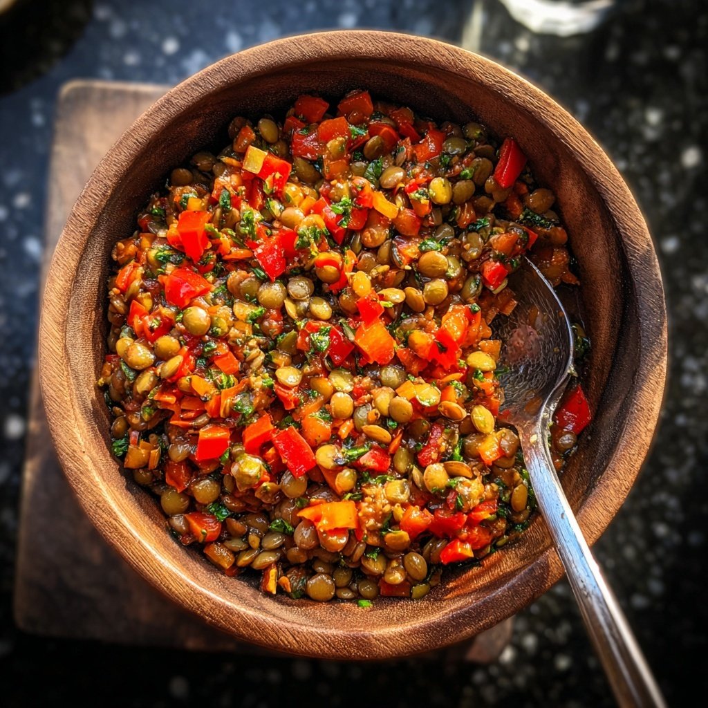 Linsensalat Mit Paprika Zum Grillen