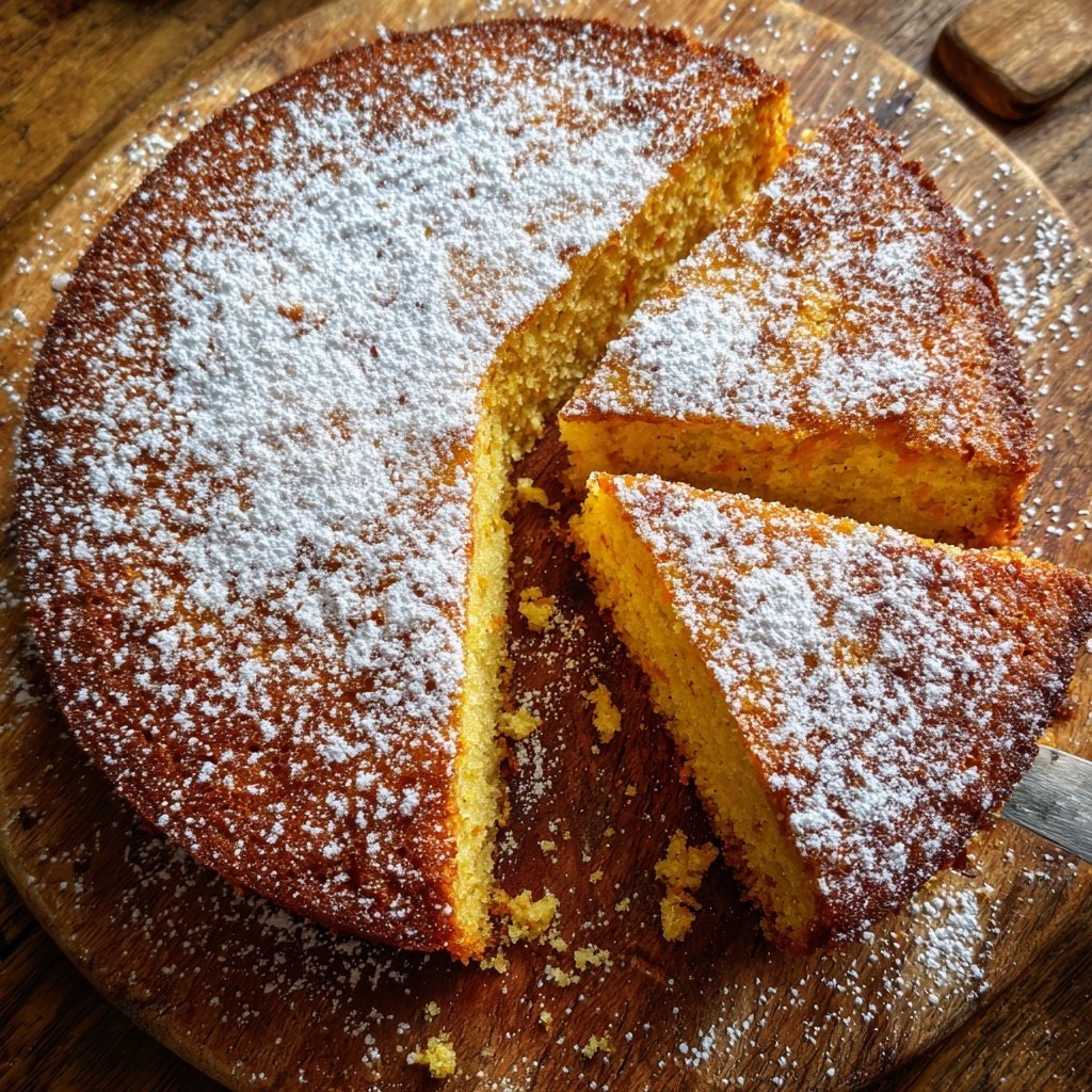 Karottenkuchen Mit Orangensaft Im Teig