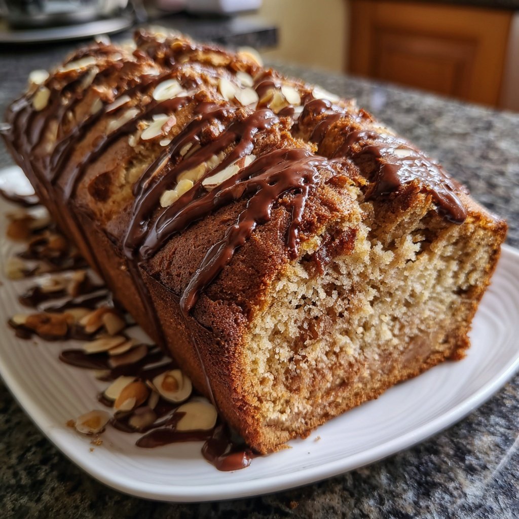 Bananenkuchen mit Mandeln und Kakao
