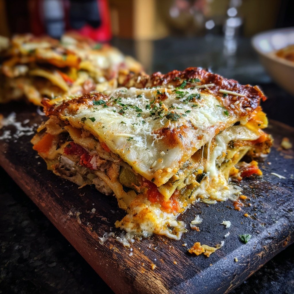 Vegetarische Gemüse Lasagne
