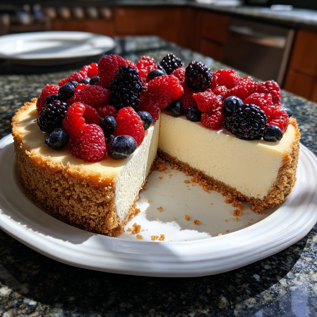 Käsekuchen mit Beeren