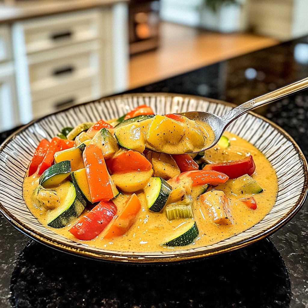 Gemüsepfanne mit Kokosmilch