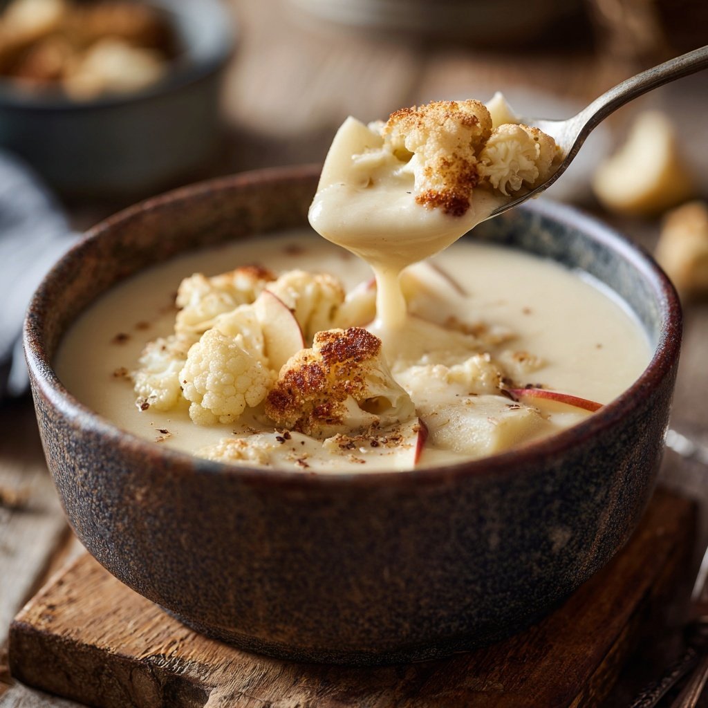 Blumenkohlsuppe mit Apfel