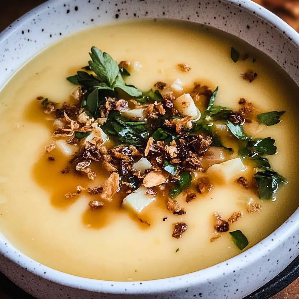 Feine und extra cremige Zwiebelsuppe