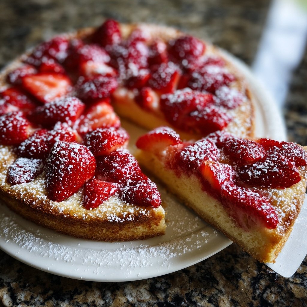 Erdbeerkuchen Mit Puderzucker