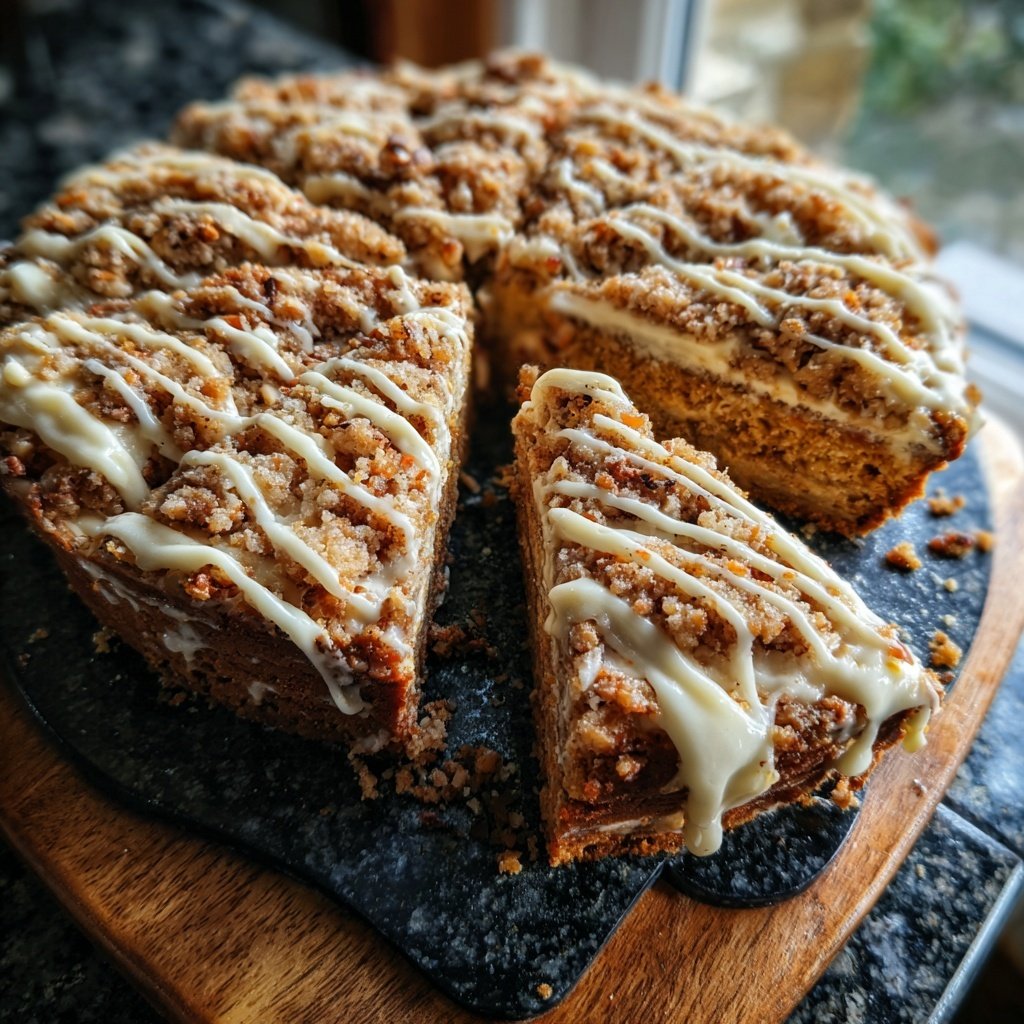 Karottenkuchen Mit Walnuss Streuseln
