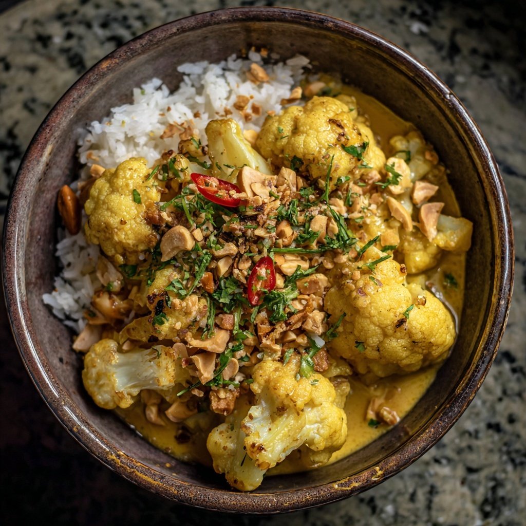 Blumenkohl Curry Mit Erdnuss