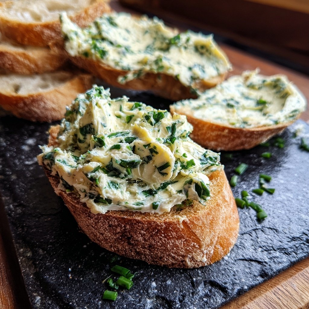 Kräuterbutter Mit Frischen Gartenkräutern