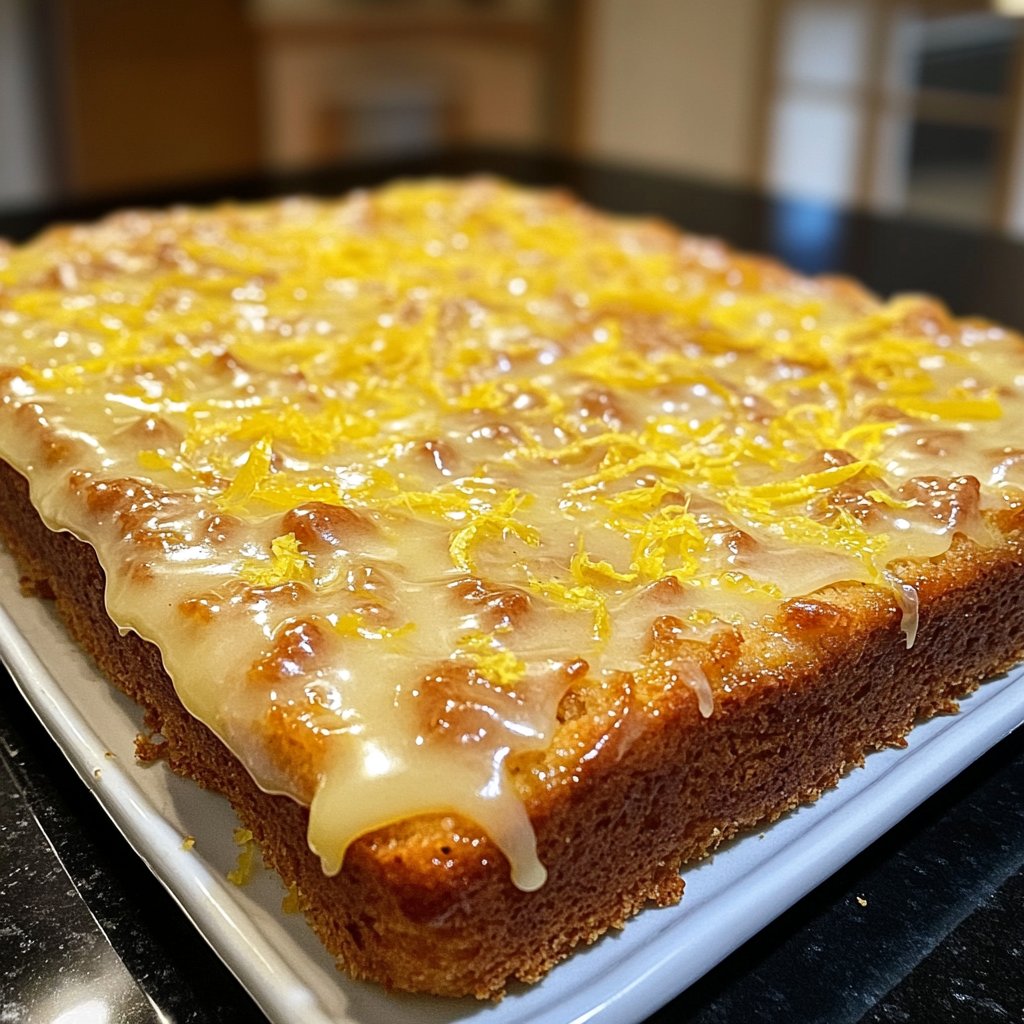 Saftiger Zitronenkuchen vom Blech