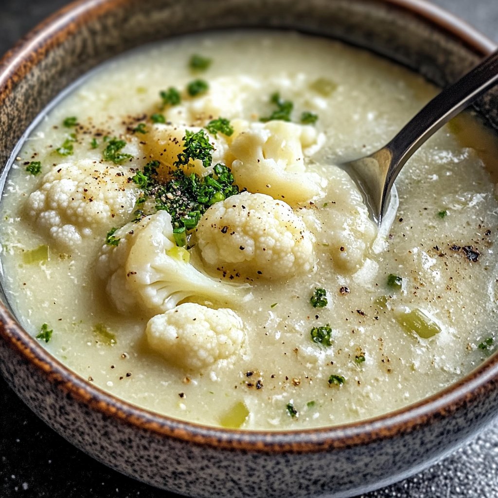 Blumenkohlsuppe für den Wochenplan