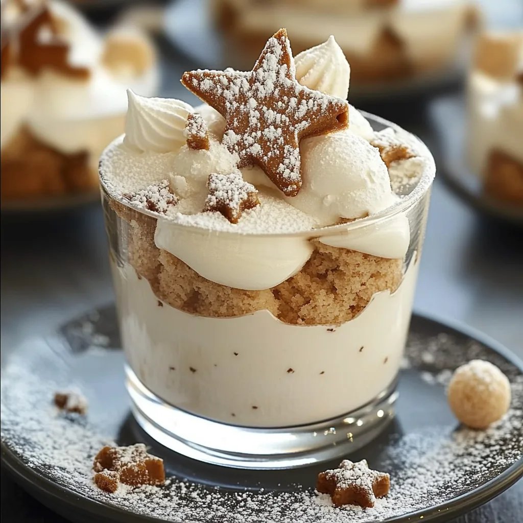Weiße Lebkuchen-Mousse mit weißer Schokolade