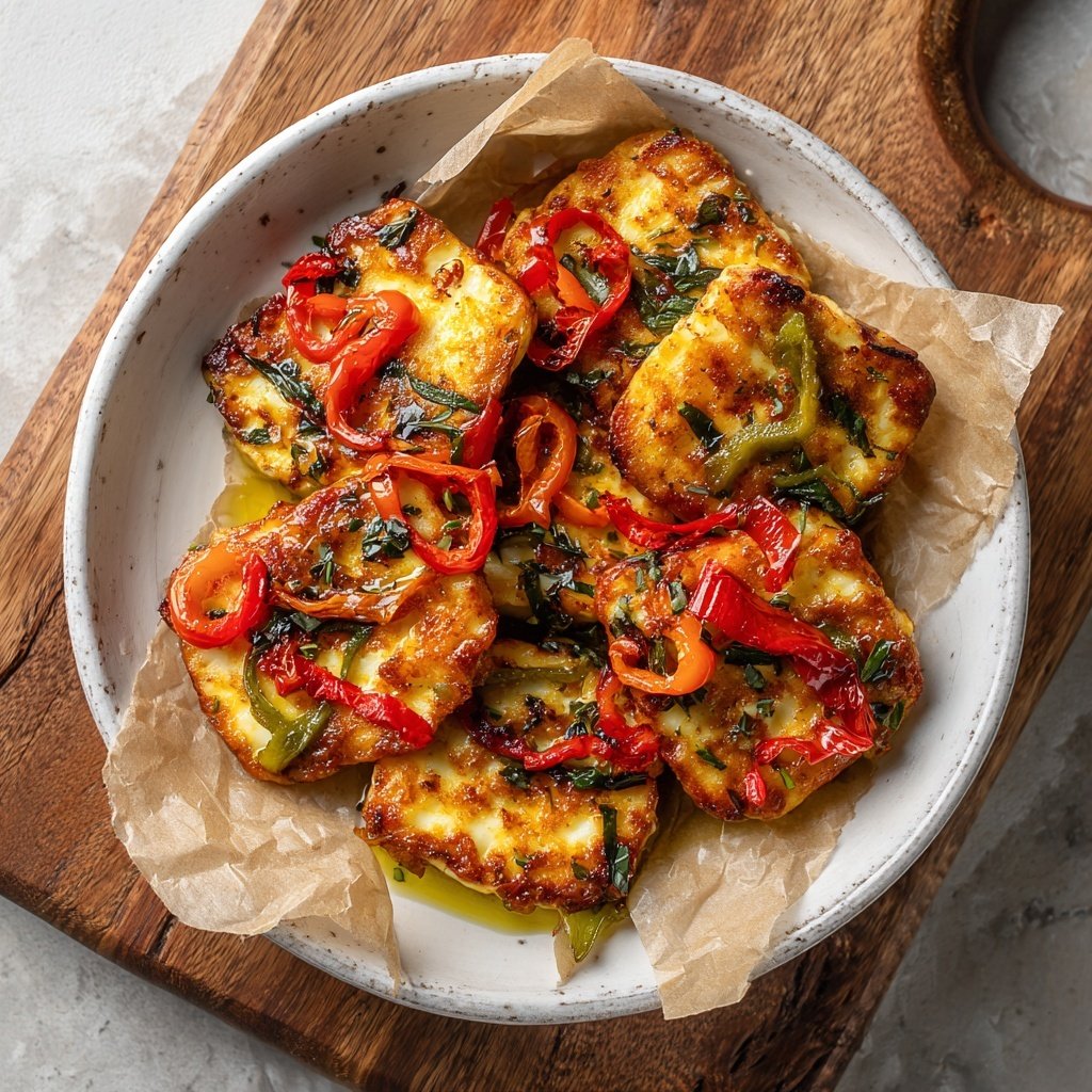 Gegrillter Halloumi Mit Gemüse