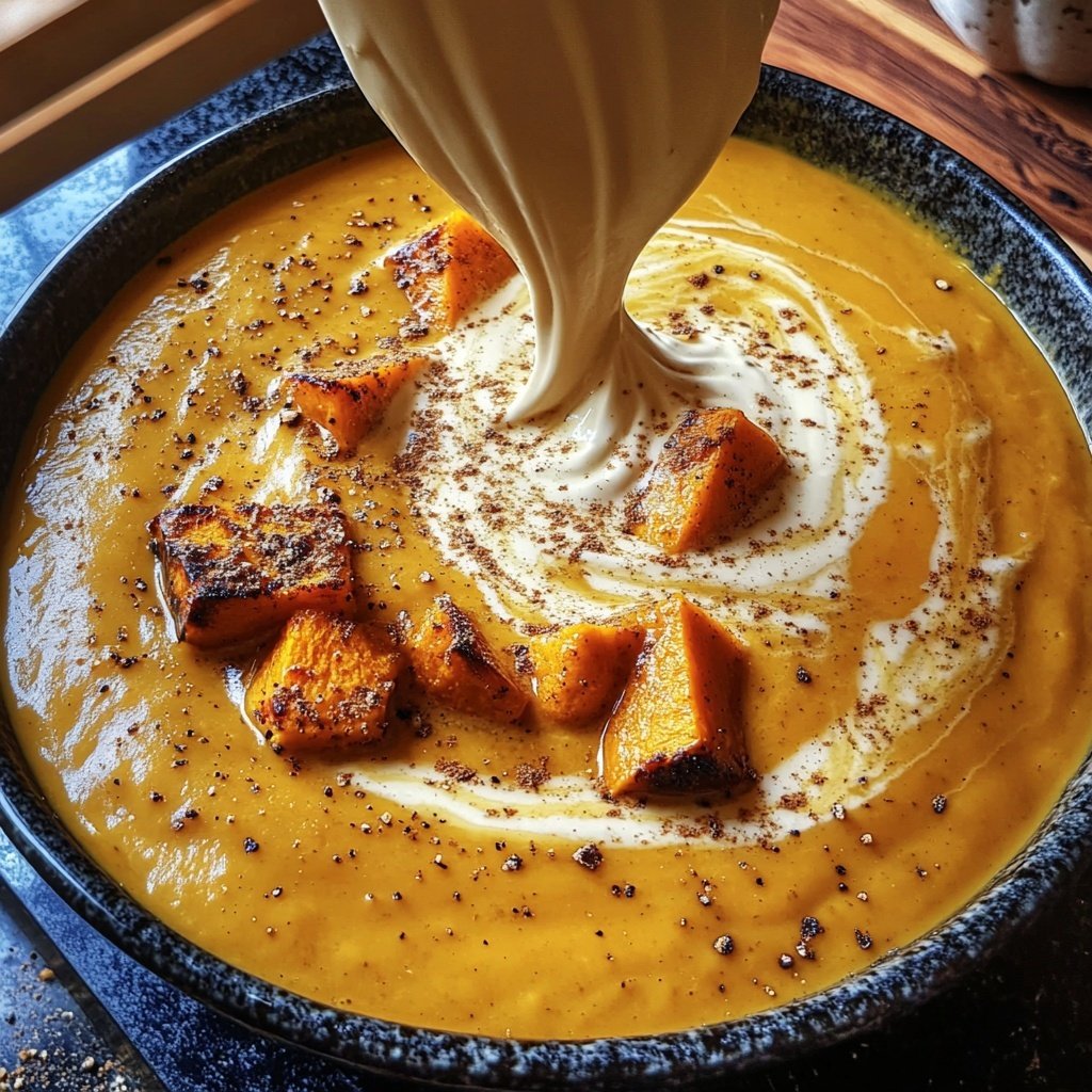 Kürbissuppe ohne Mixer