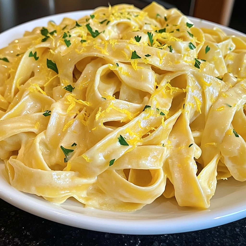 Tagliatelle mit Zitronen-Sahne-Sauce