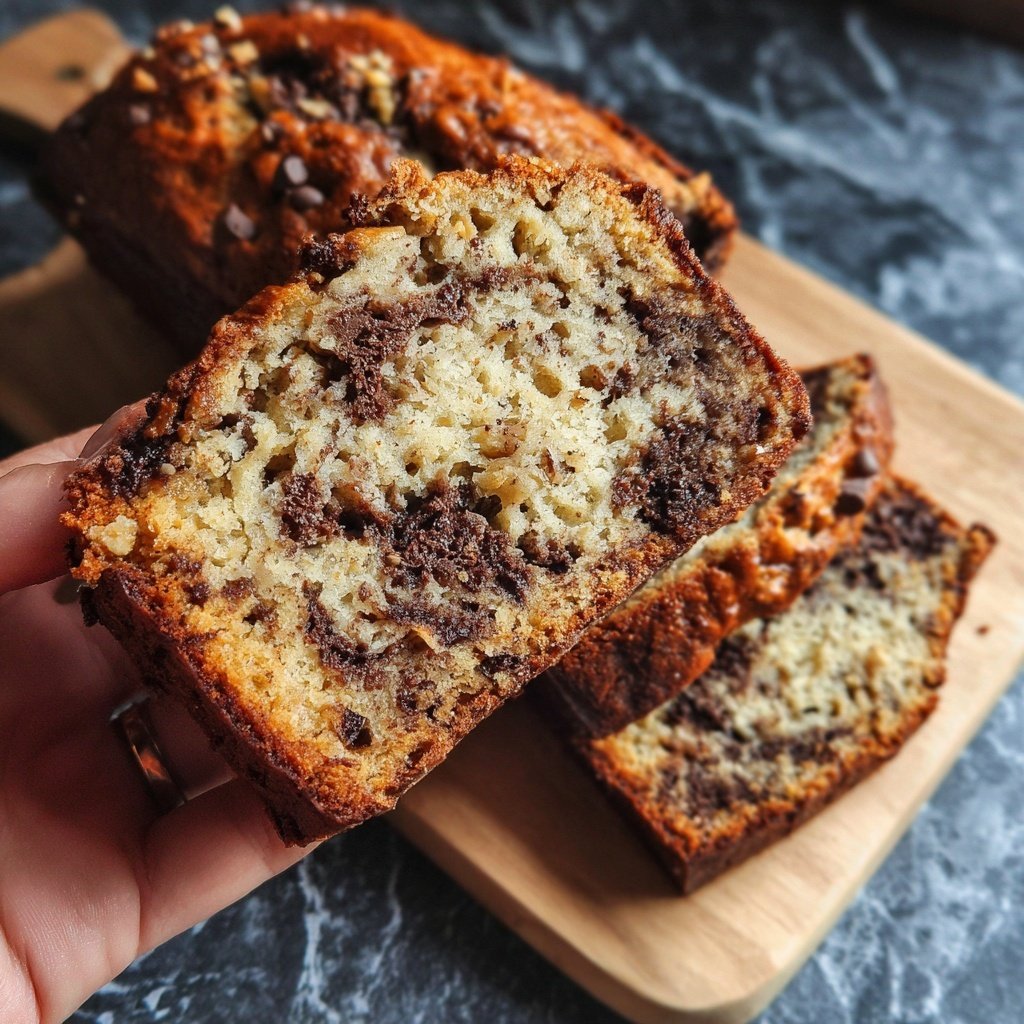 Bananenbrot mit Kakao